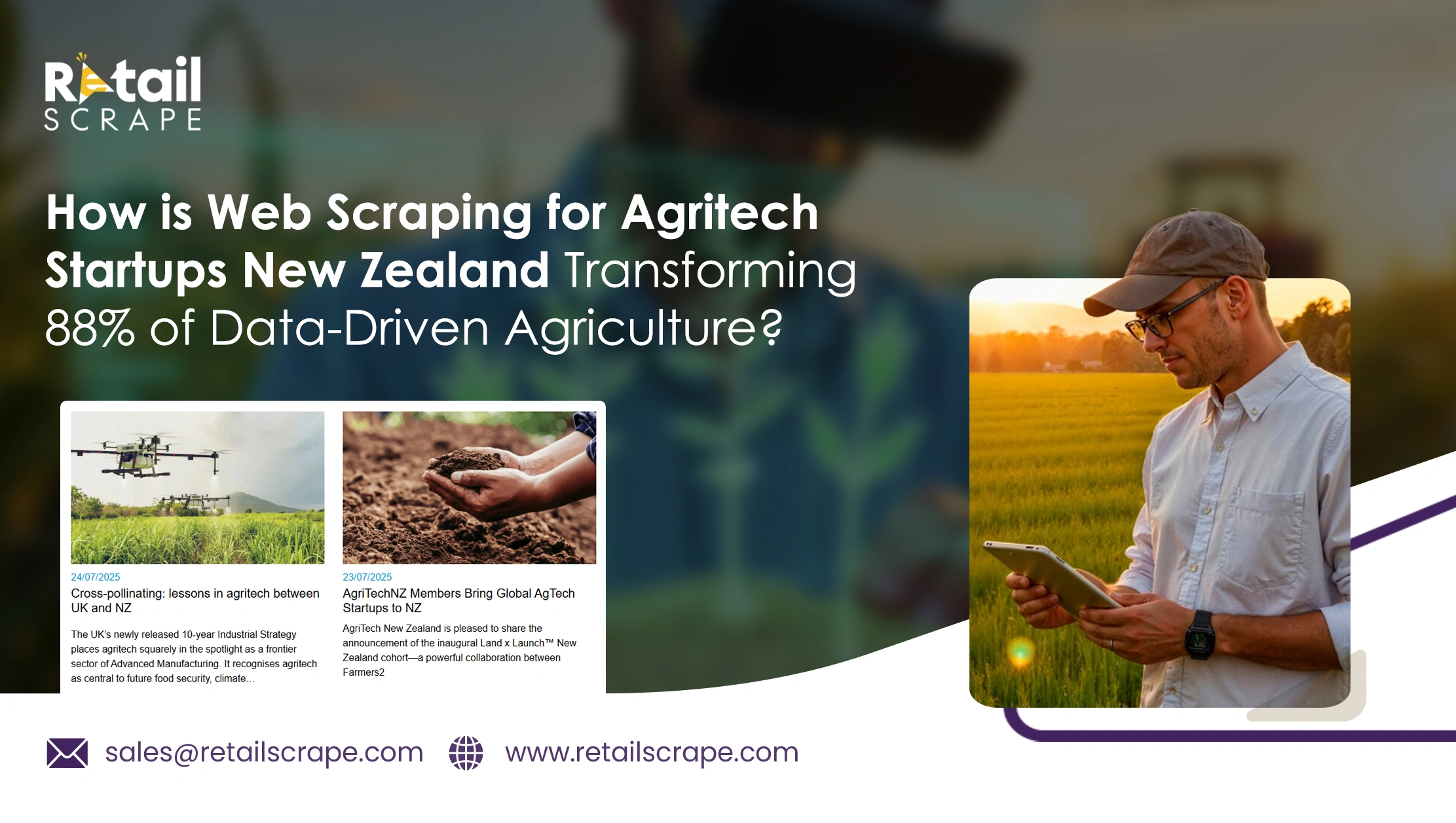 How is Web Scraping for Agritech Startups New Zealand Transforming 88% of Data-Driven Agriculture?