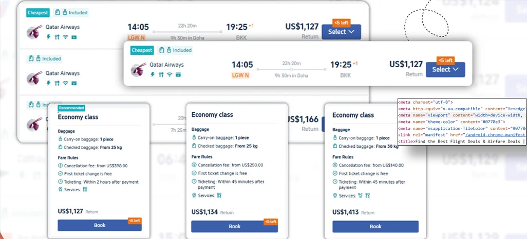 Airline Fare Tracking API Dataset