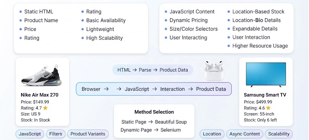 Critical Considerations For Selecting Methods Across Complex Ecommerce Storefronts