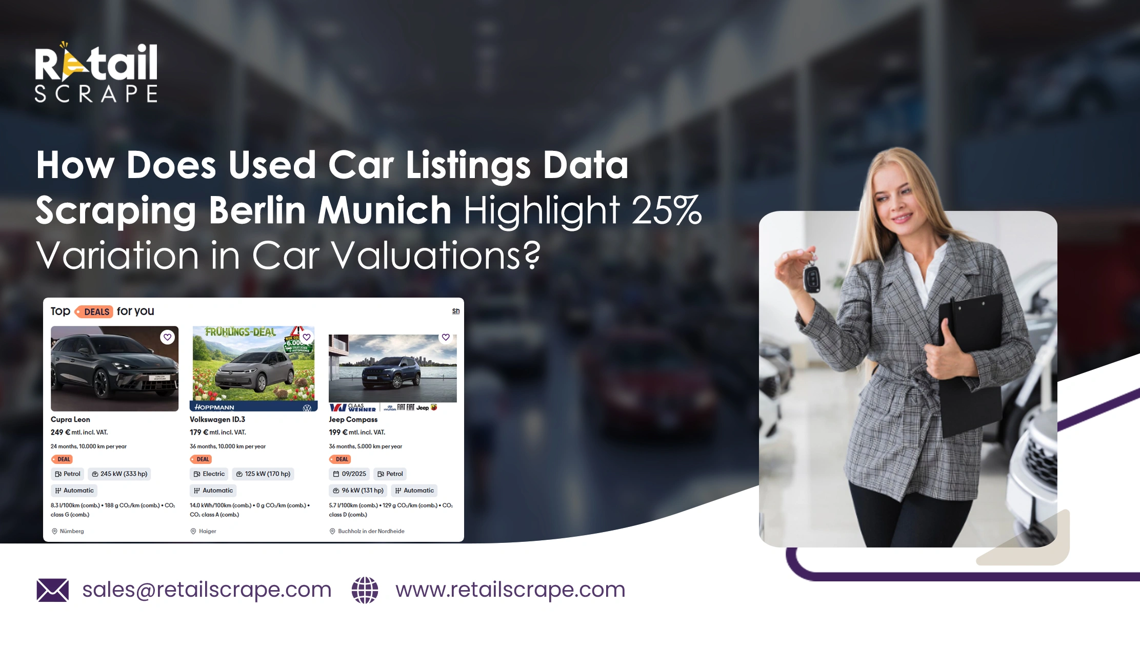 How Does Used Car Listings Data Scraping Berlin Munich Highlight 25% Variation in Car Valuations?
