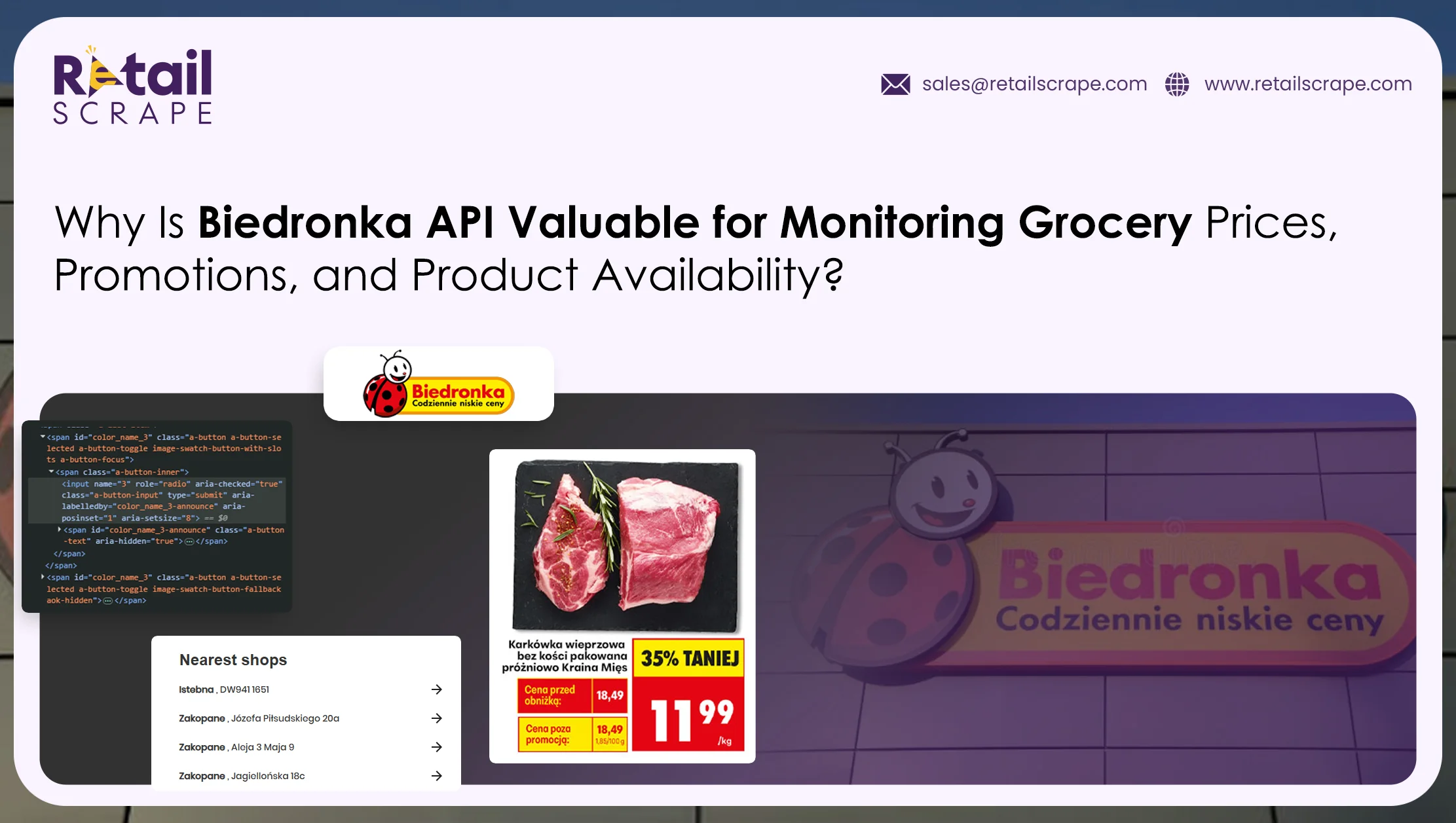 Biedronka API for Monitoring Grocery Prices