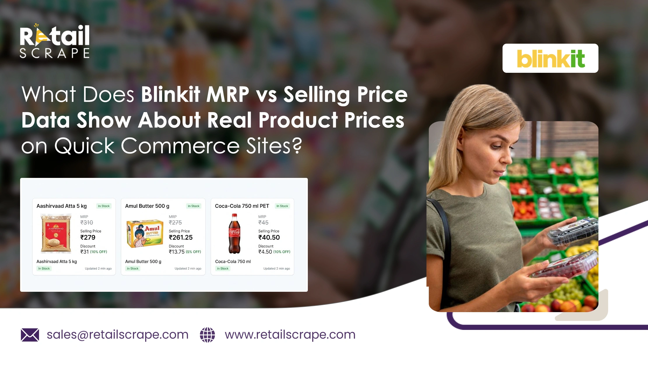 What Does Blinkit MRP vs Selling Price Data Show About Real Product Prices on Quick Commerce Sites?