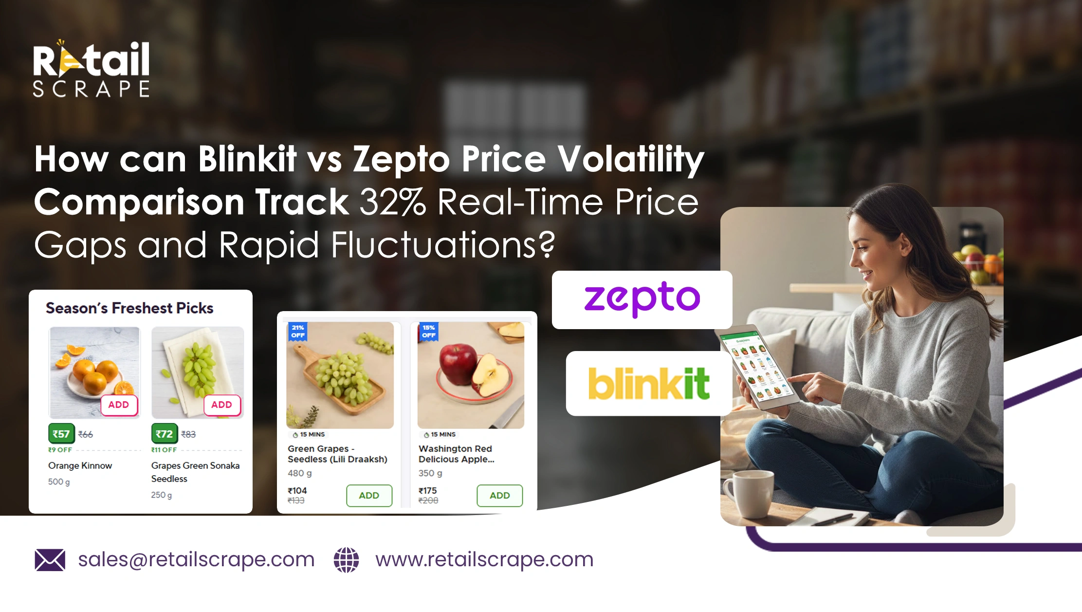 How can Blinkit vs Zepto Price Volatility Comparison Track 32% Real-Time Price Gaps and Rapid Fluctuations?  