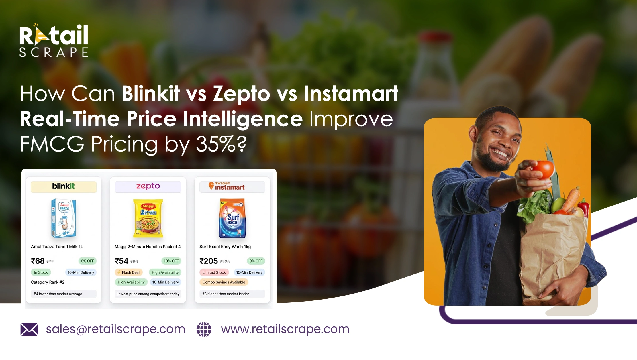 How Can Blinkit vs Zepto vs Instamart Real-Time Price Intelligence Improve FMCG Pricing by 35%?