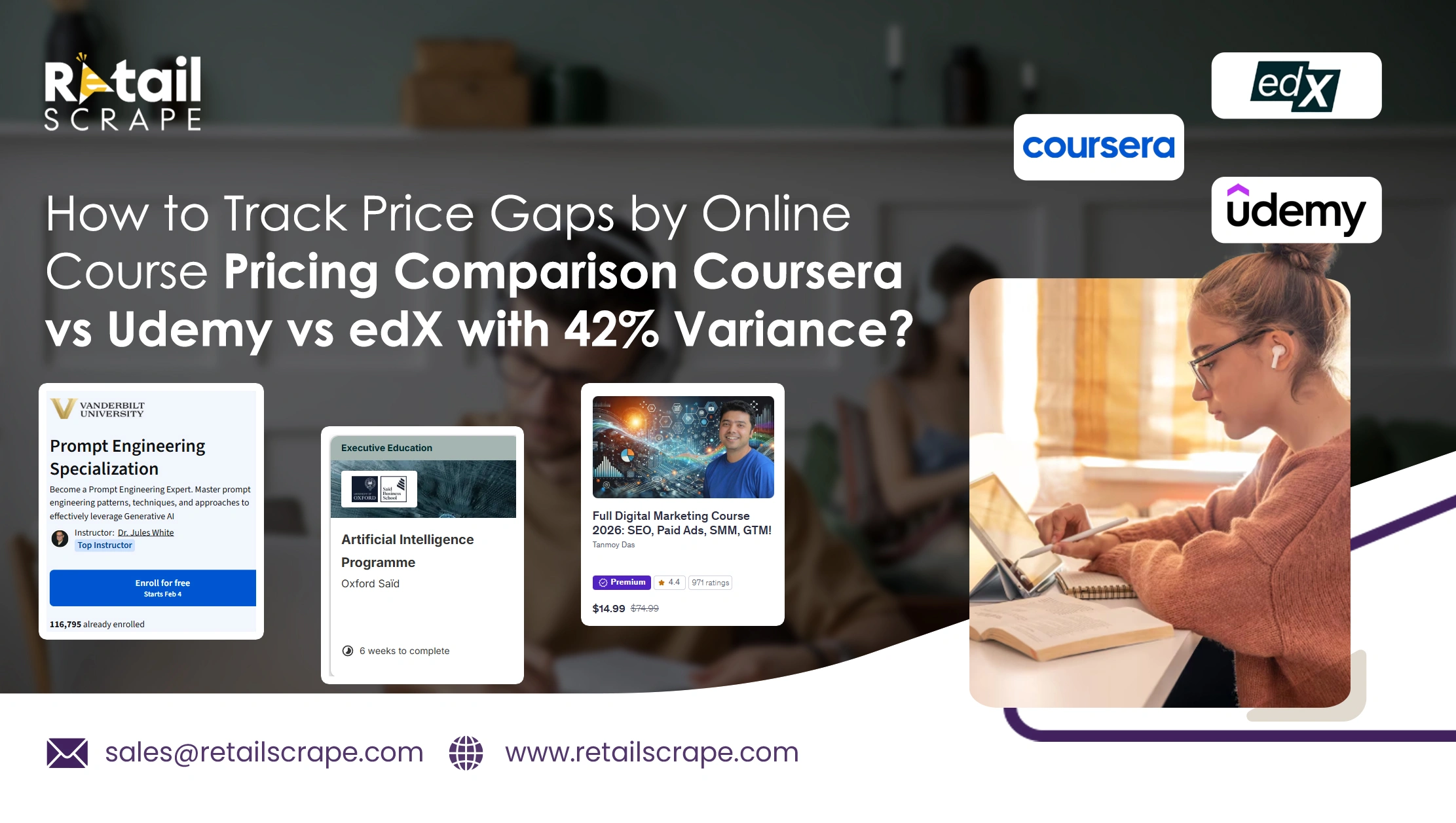 How to Track Price Gaps by Online Course Pricing Comparison Coursera vs Udemy vs edX with 42% Variance?  