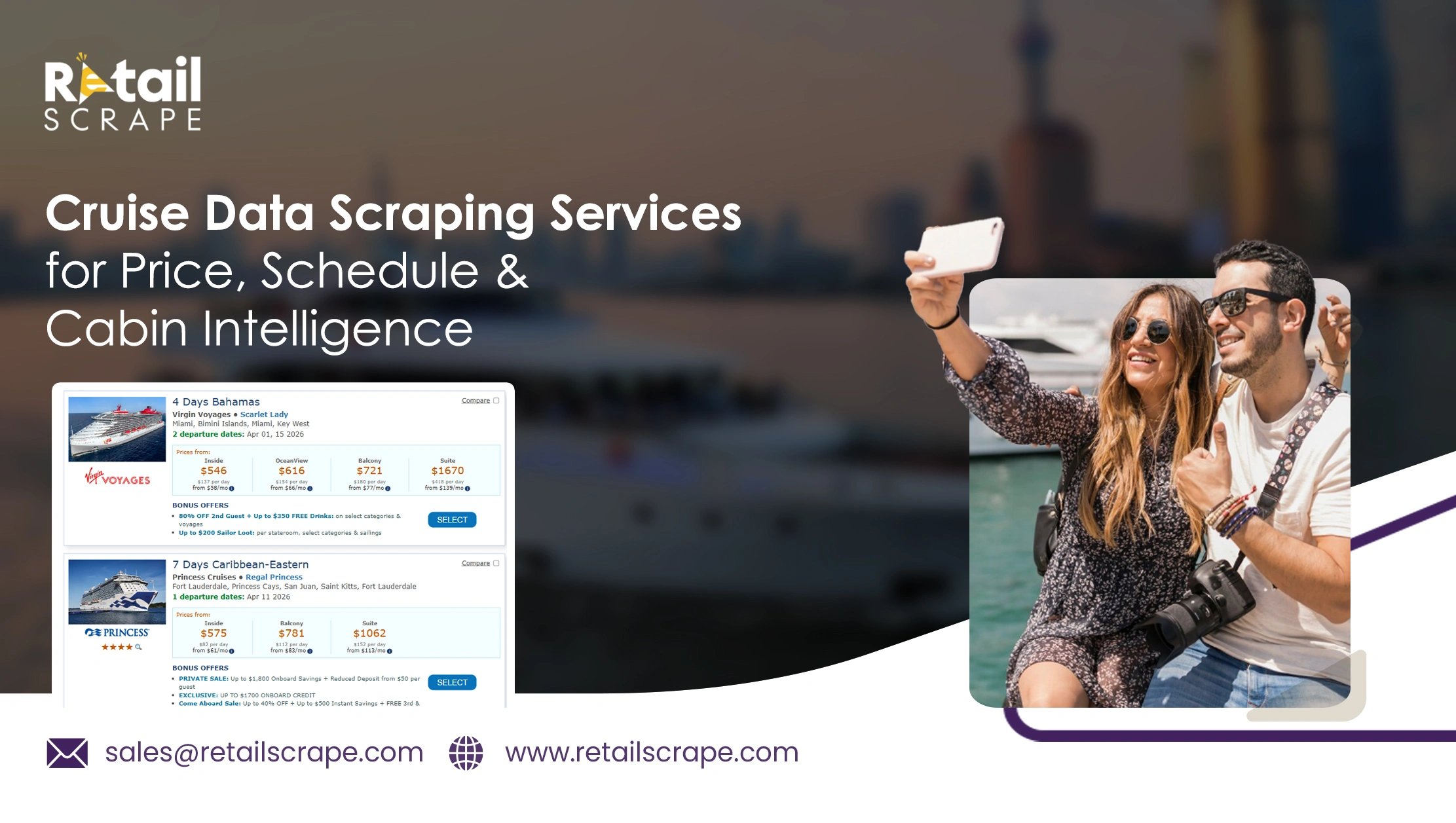 Cruise Data Scraping Services for Price, Schedule & Cabin Intelligence