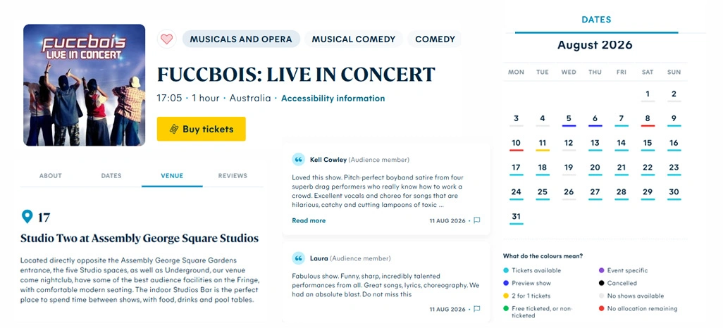 Real-Time Availability for Festival Travel Planning