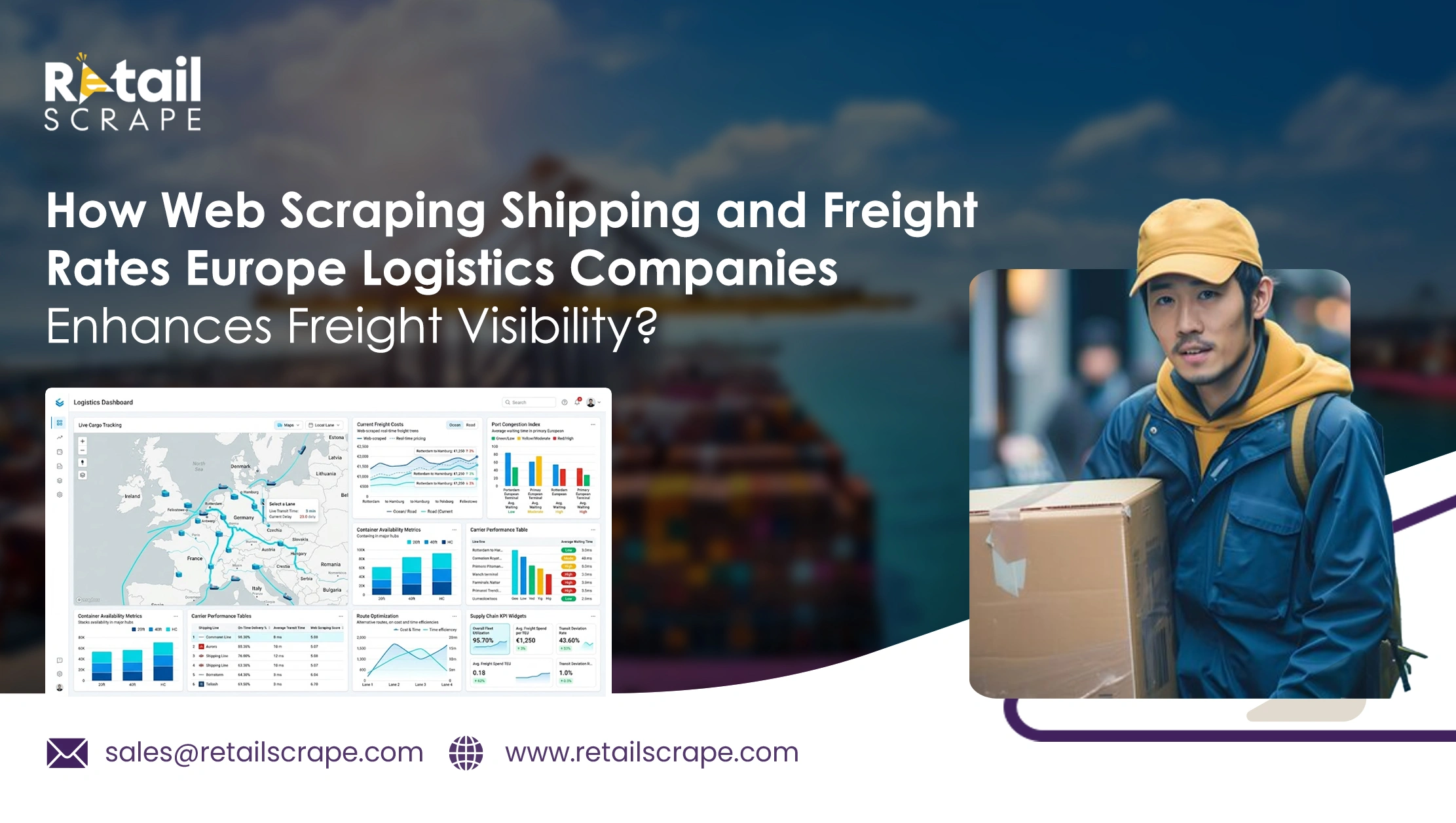 How Web Scraping Shipping and Freight Rates Europe Logistics Companies Enhances Freight Visibility?