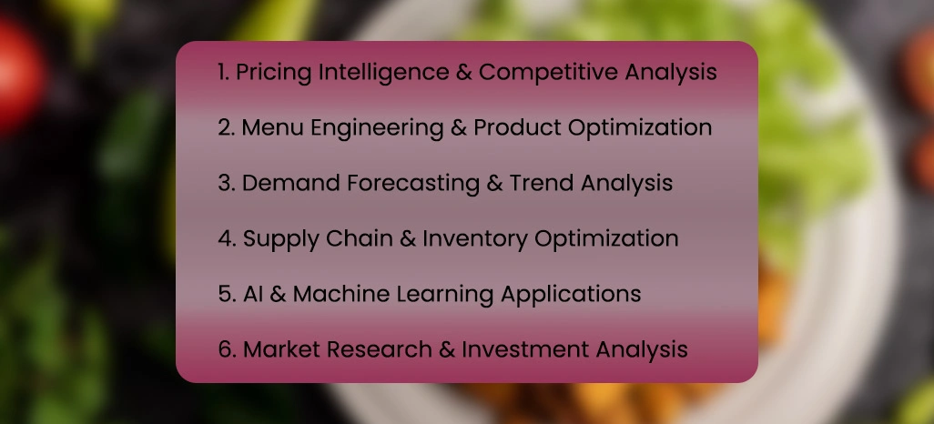 Key Use Cases of Food Datasets