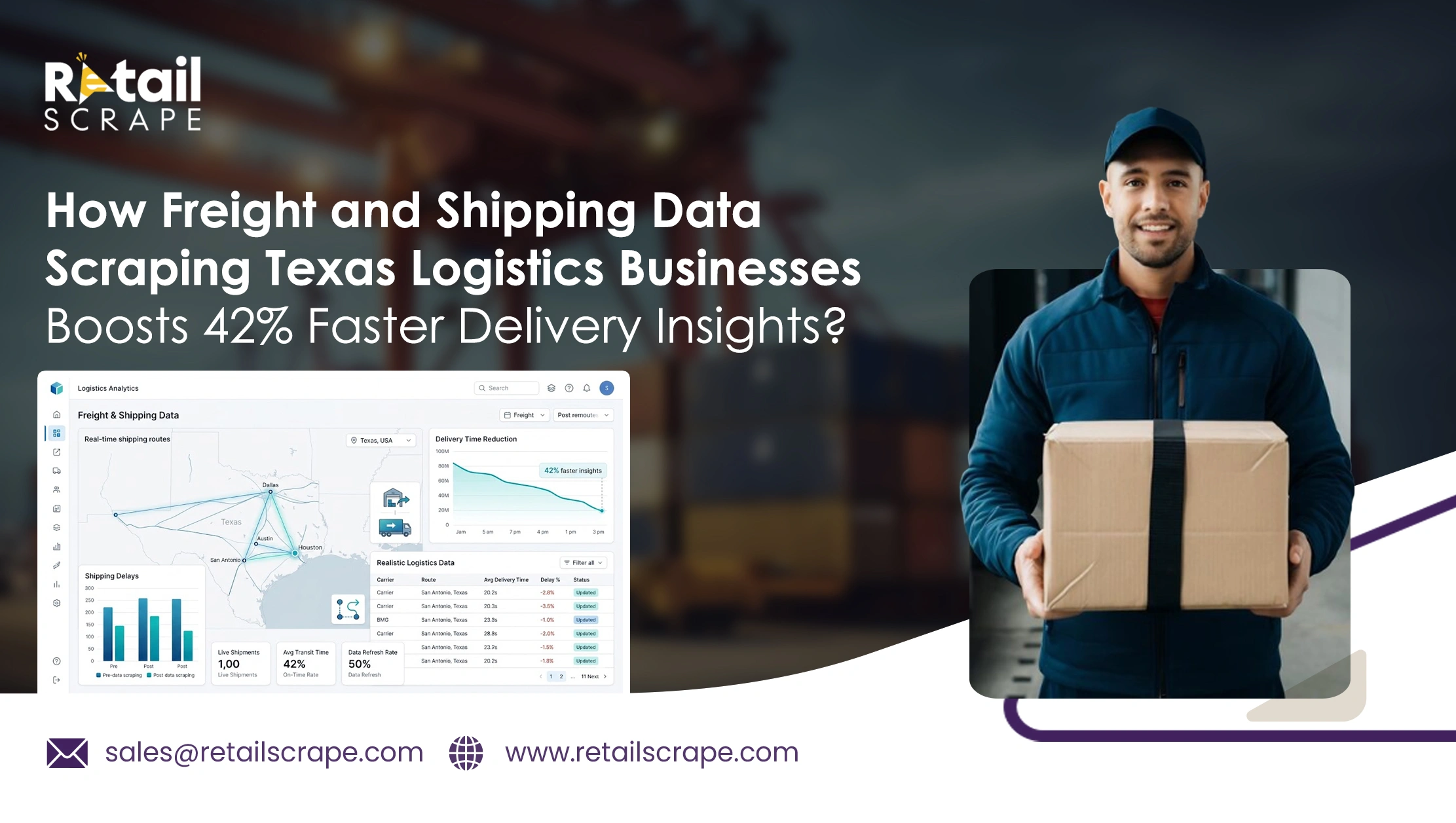 How Freight and Shipping Data Scraping Texas Logistics Businesses Boosts 42% Faster Delivery Insights?