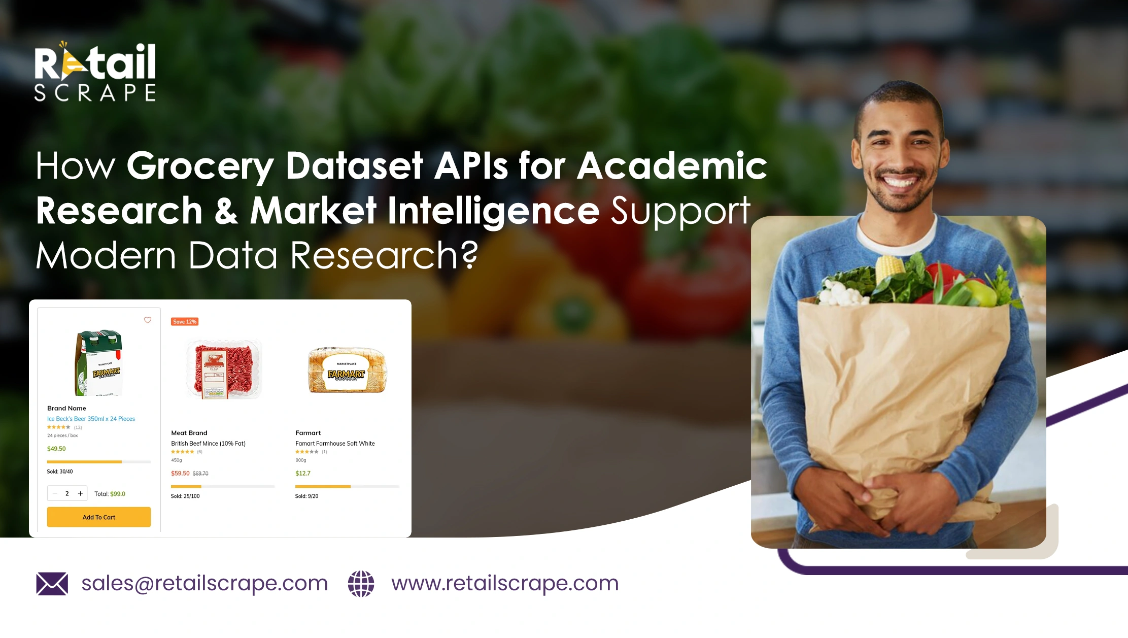 How Grocery Dataset APIs for Academic Research & Market Intelligence Support Modern Data Research?