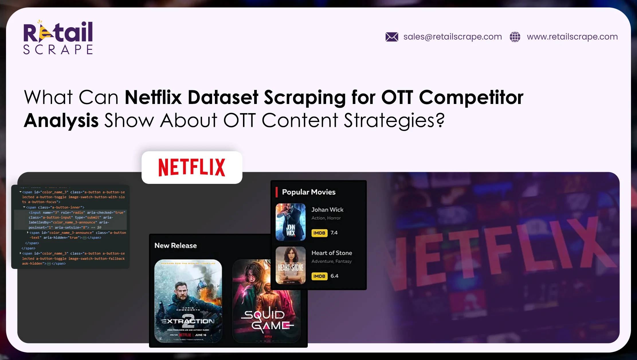 Netflix Dataset Scraping for OTT Competitor Analysis