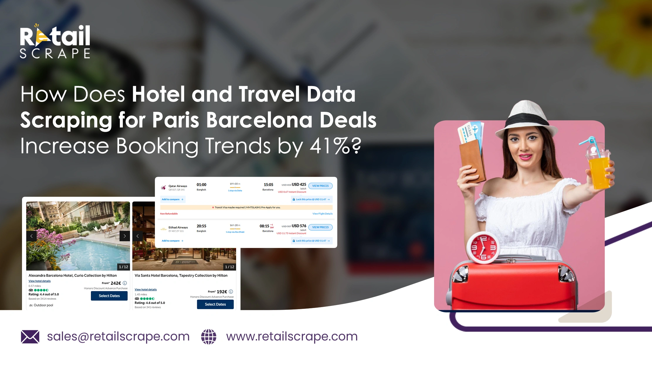 How Does Hotel and Travel Data Scraping for Paris Barcelona Deals Increase Booking Trends by 41%?