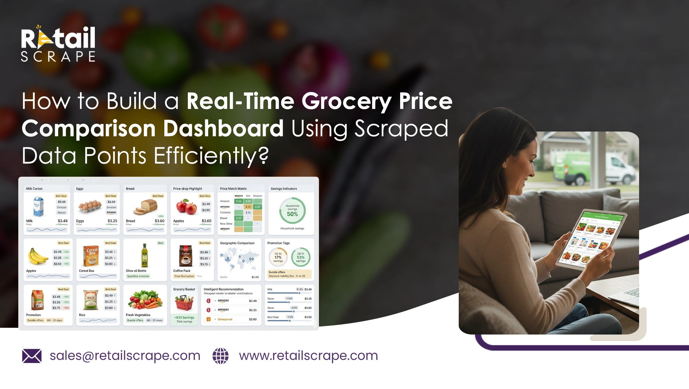 How to Build a Real-Time Grocery Price Comparison Dashboard Using Scraped Data Points Efficiently?