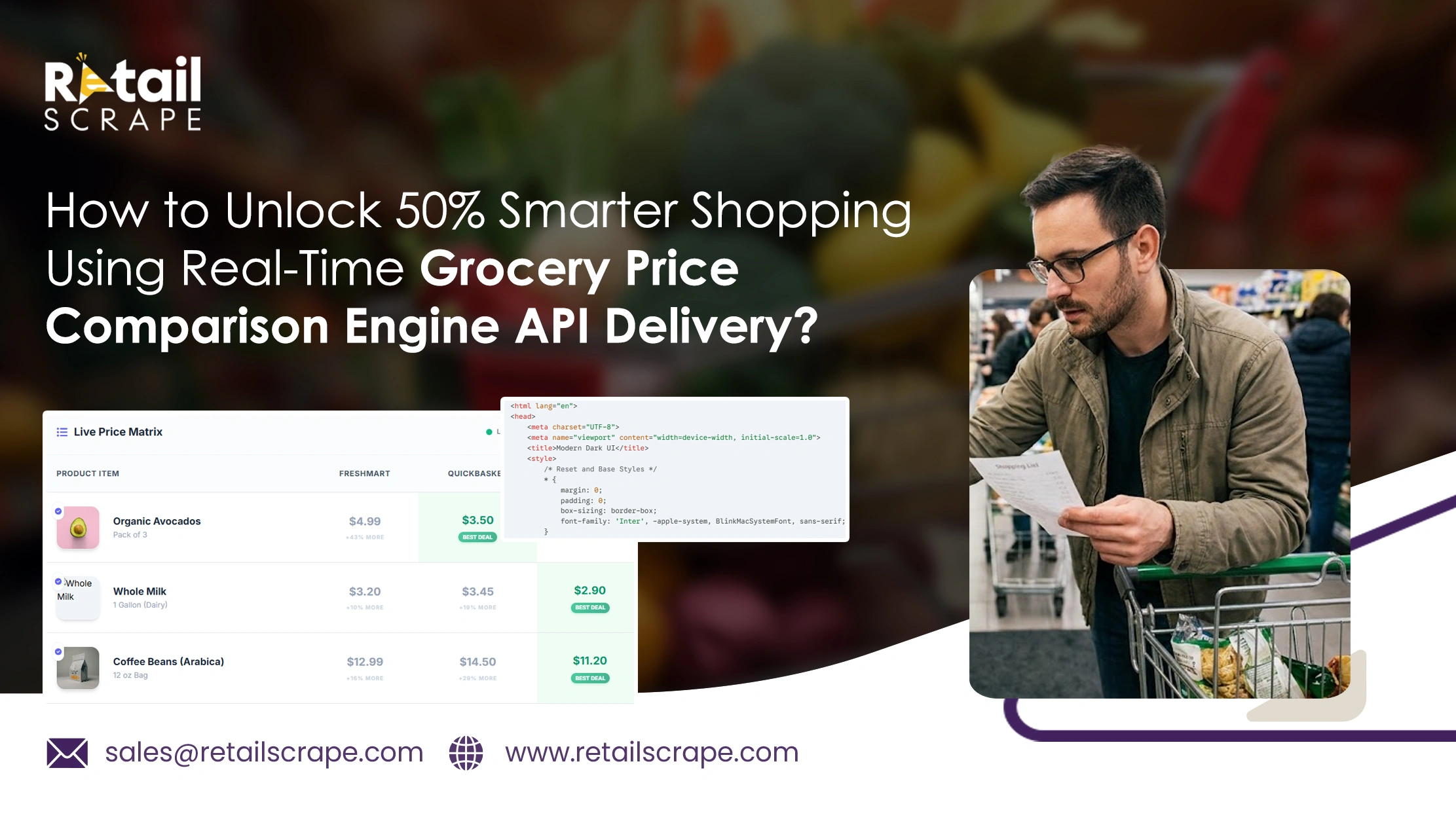 How to Unlock 50% Smarter Shopping Using Real-Time Grocery Price Comparison Engine API Delivery?