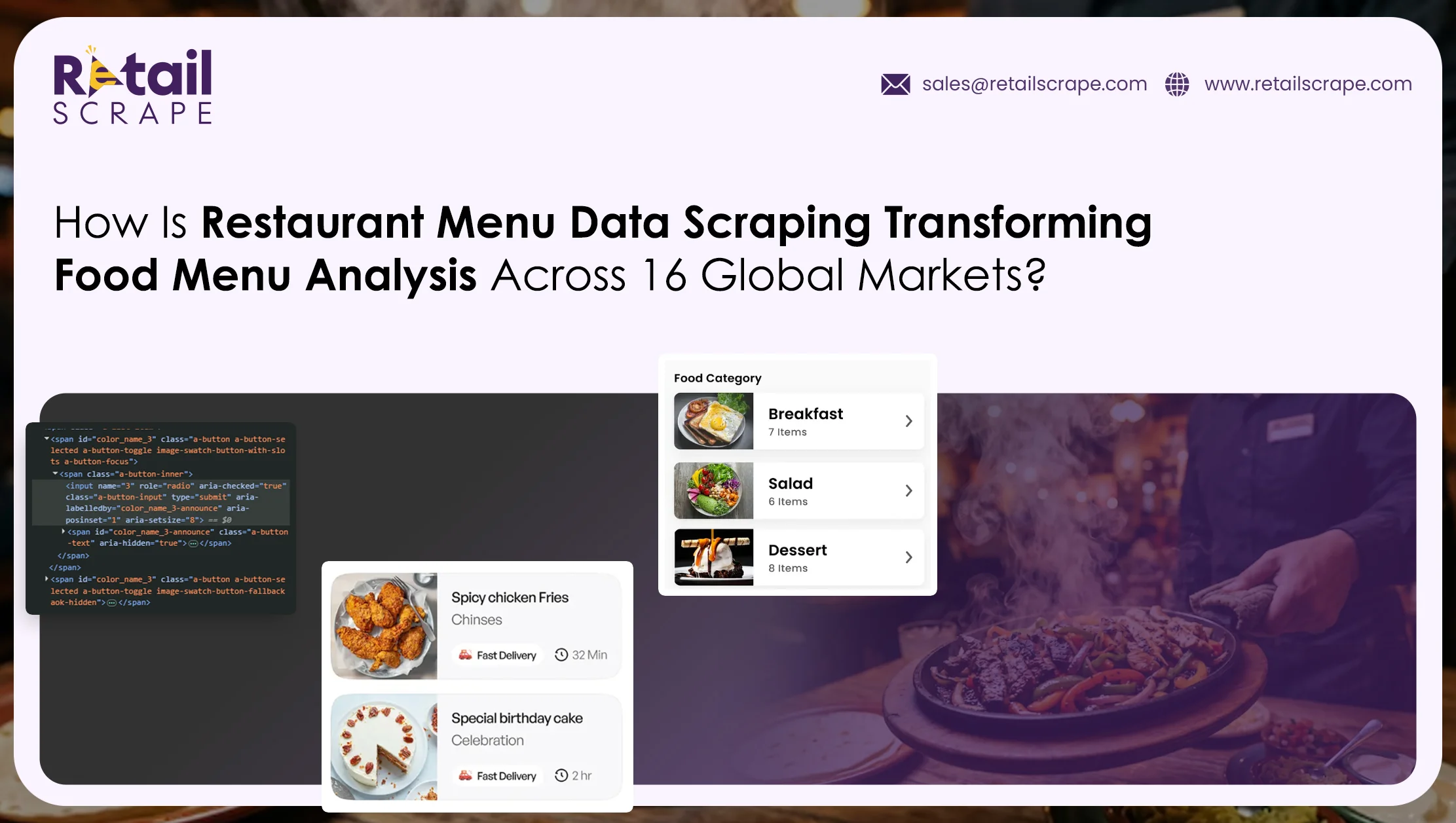 Restaurant Menu Data Scraping Across 16 Global Markets