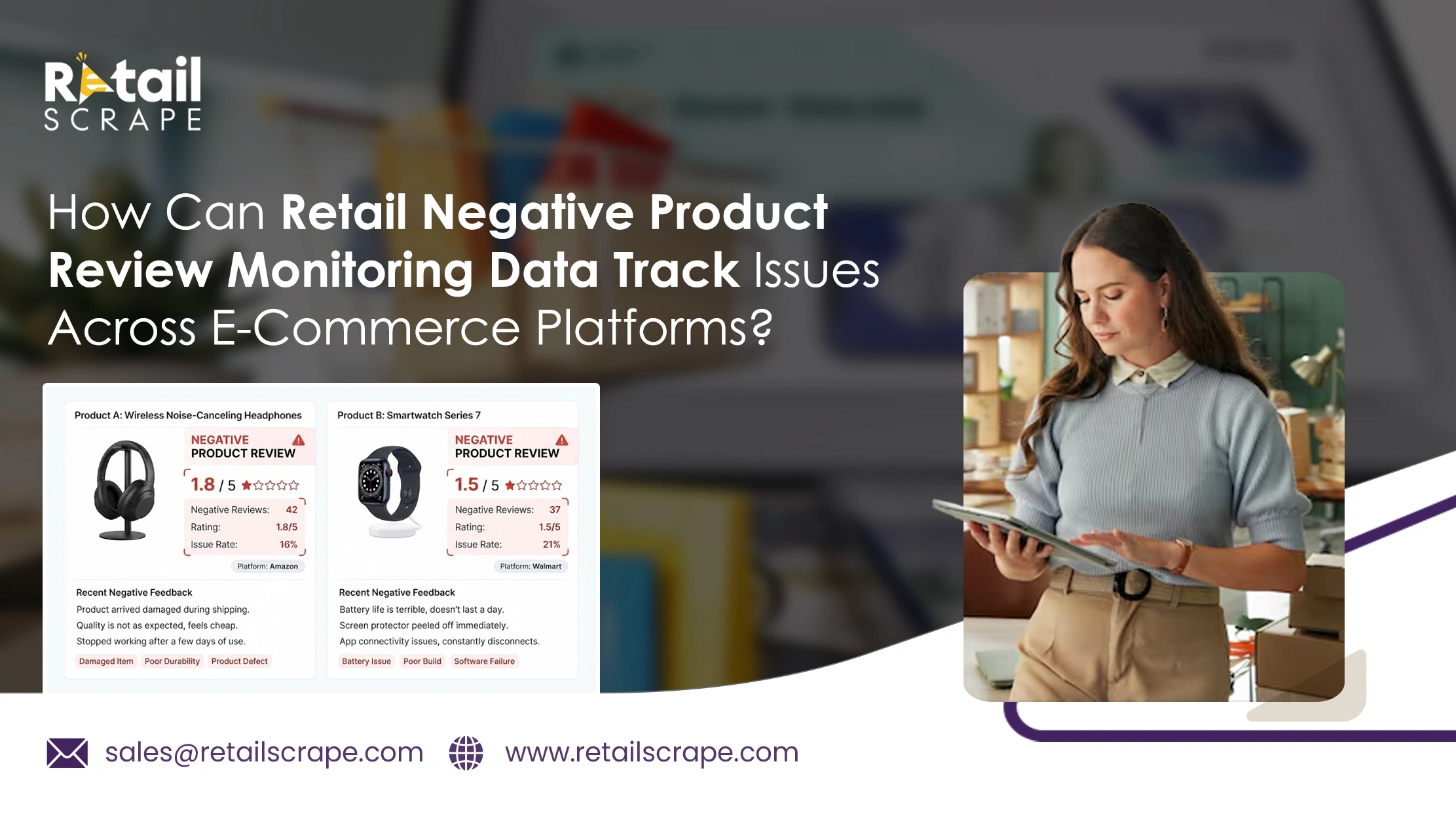How Can Retail Negative Product Review Monitoring Data Track Issues Across E-Commerce Platforms?