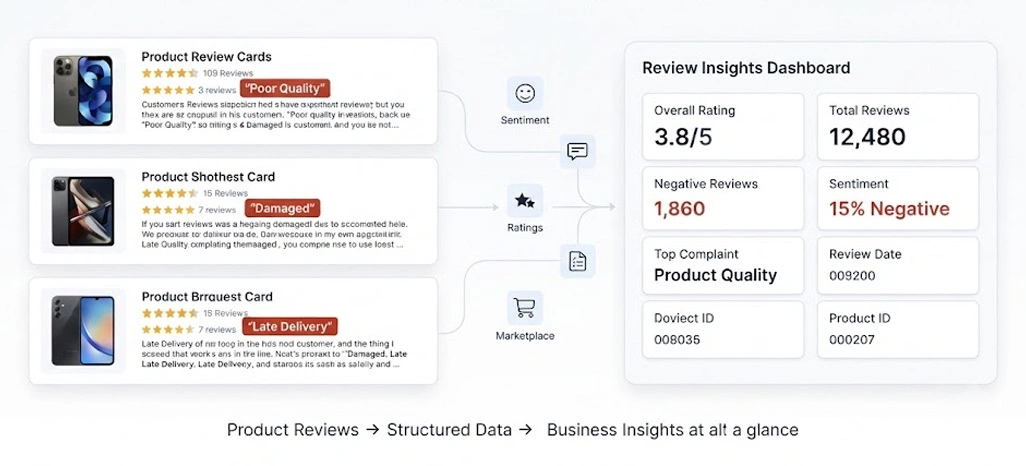 Transforming Review Collections Into Actionable Business Insights