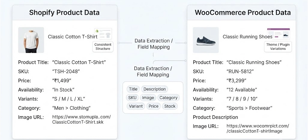 Understanding Store Structures That Influence Easier Data Extraction Methods