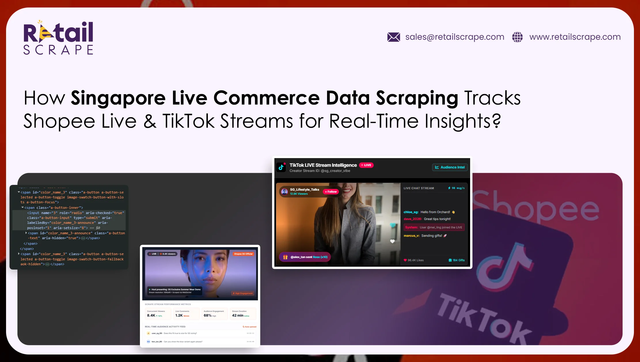 Singapore Live Commerce Data Scraping