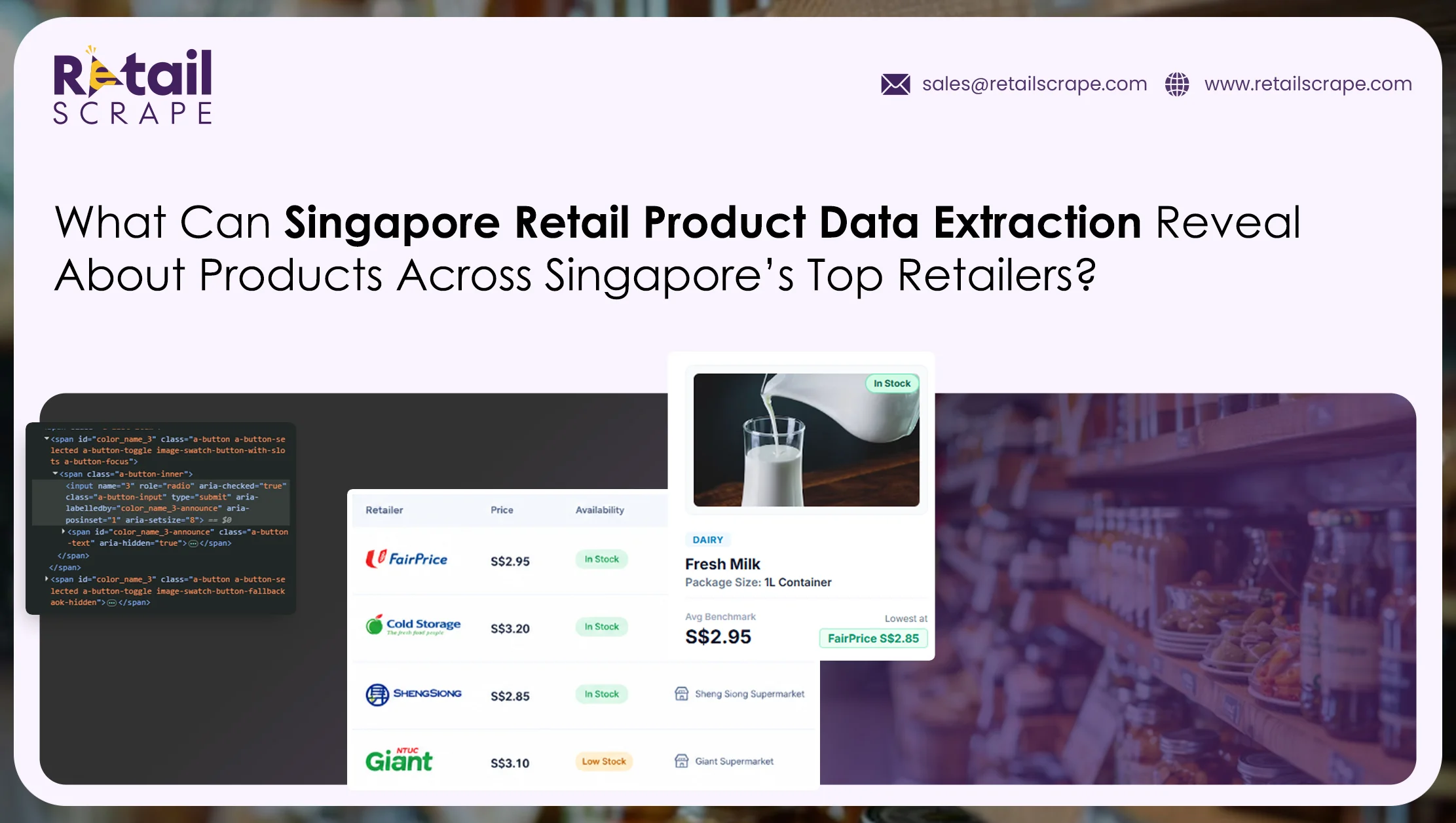 Singapore Retail Product Data Extraction