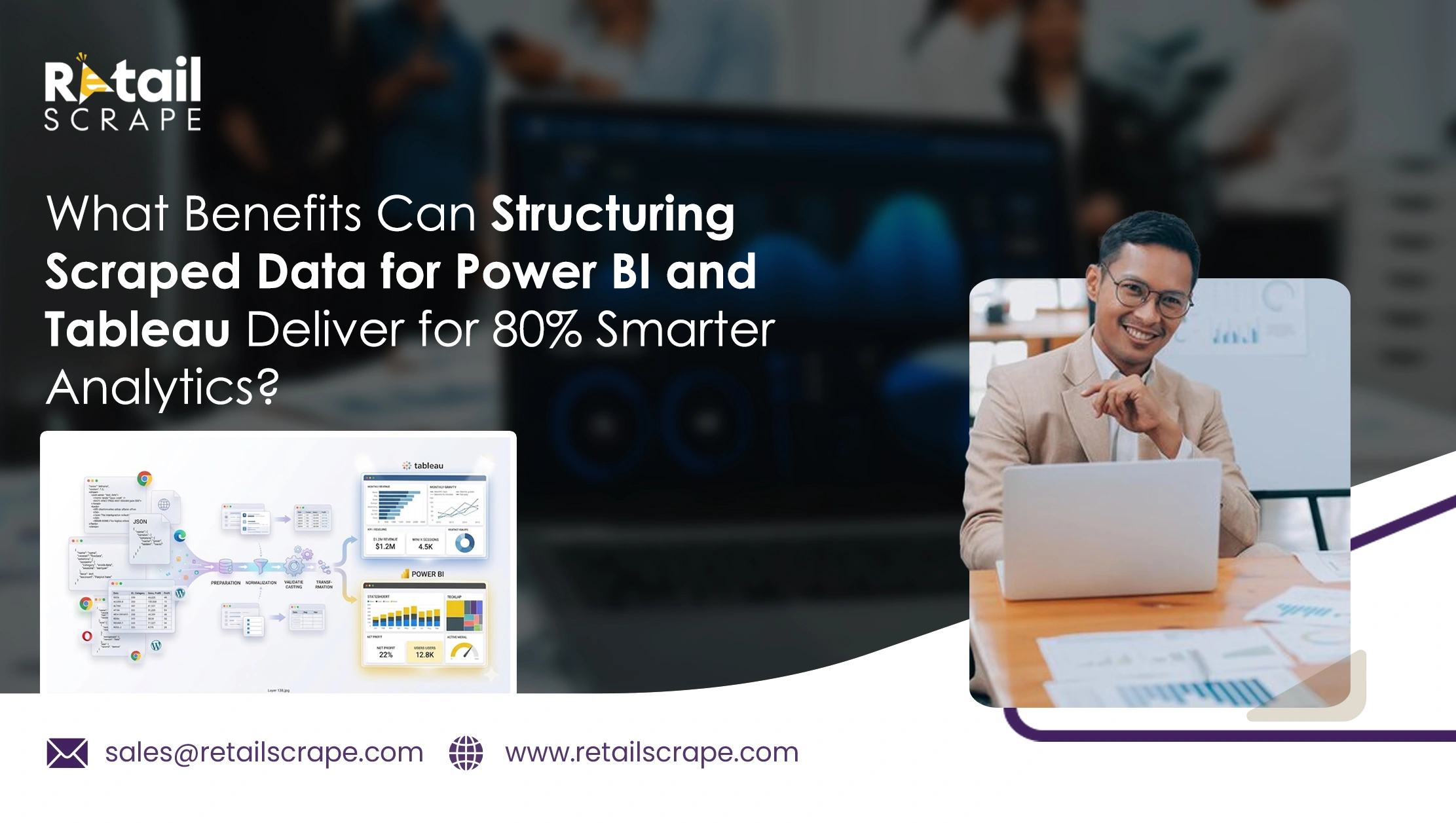 What Benefits Can Structuring Scraped Data for Power BI and Tableau Deliver for 80% Smarter Analytics?