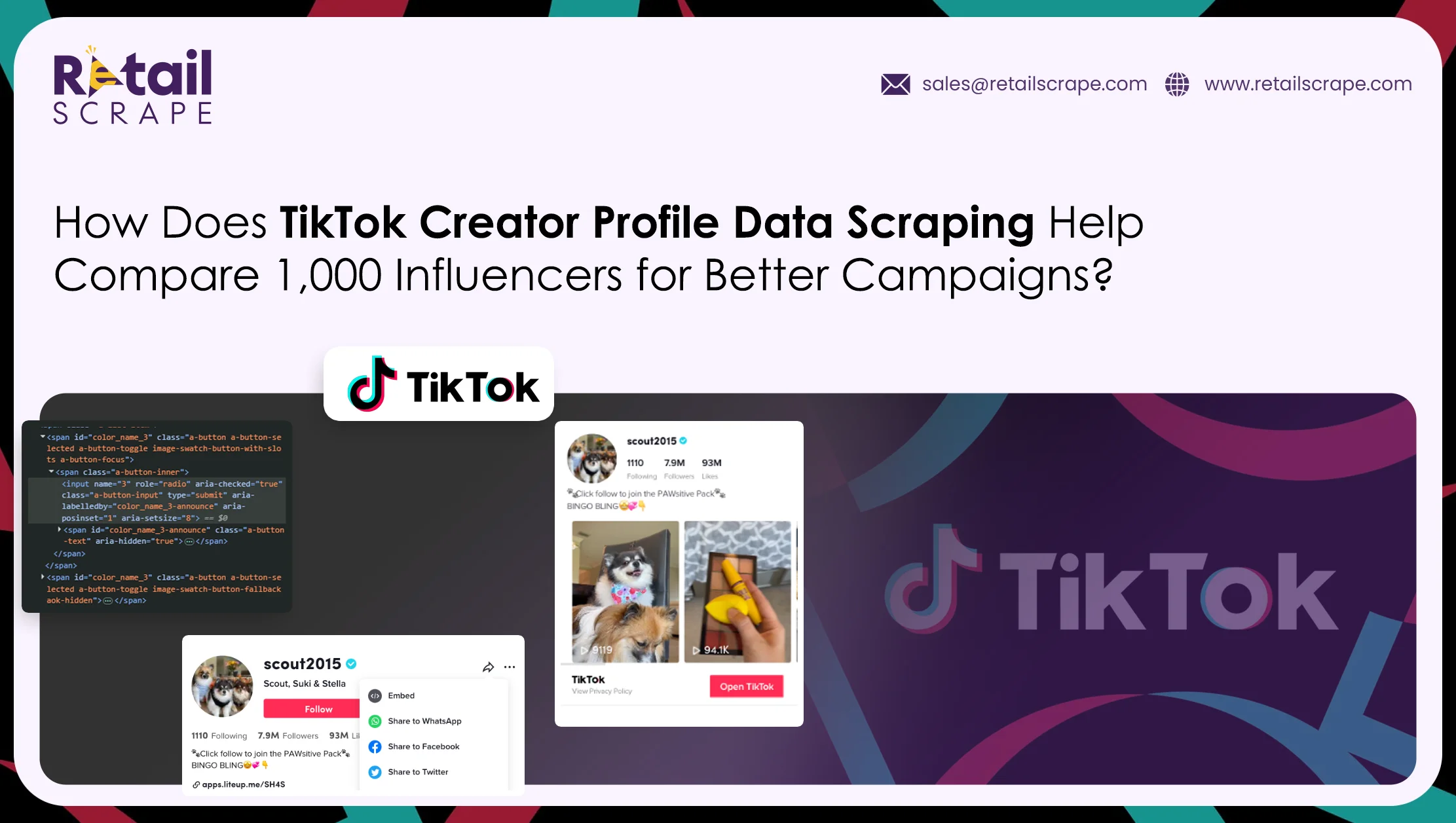 TikTok Creator Profile Data Scraping