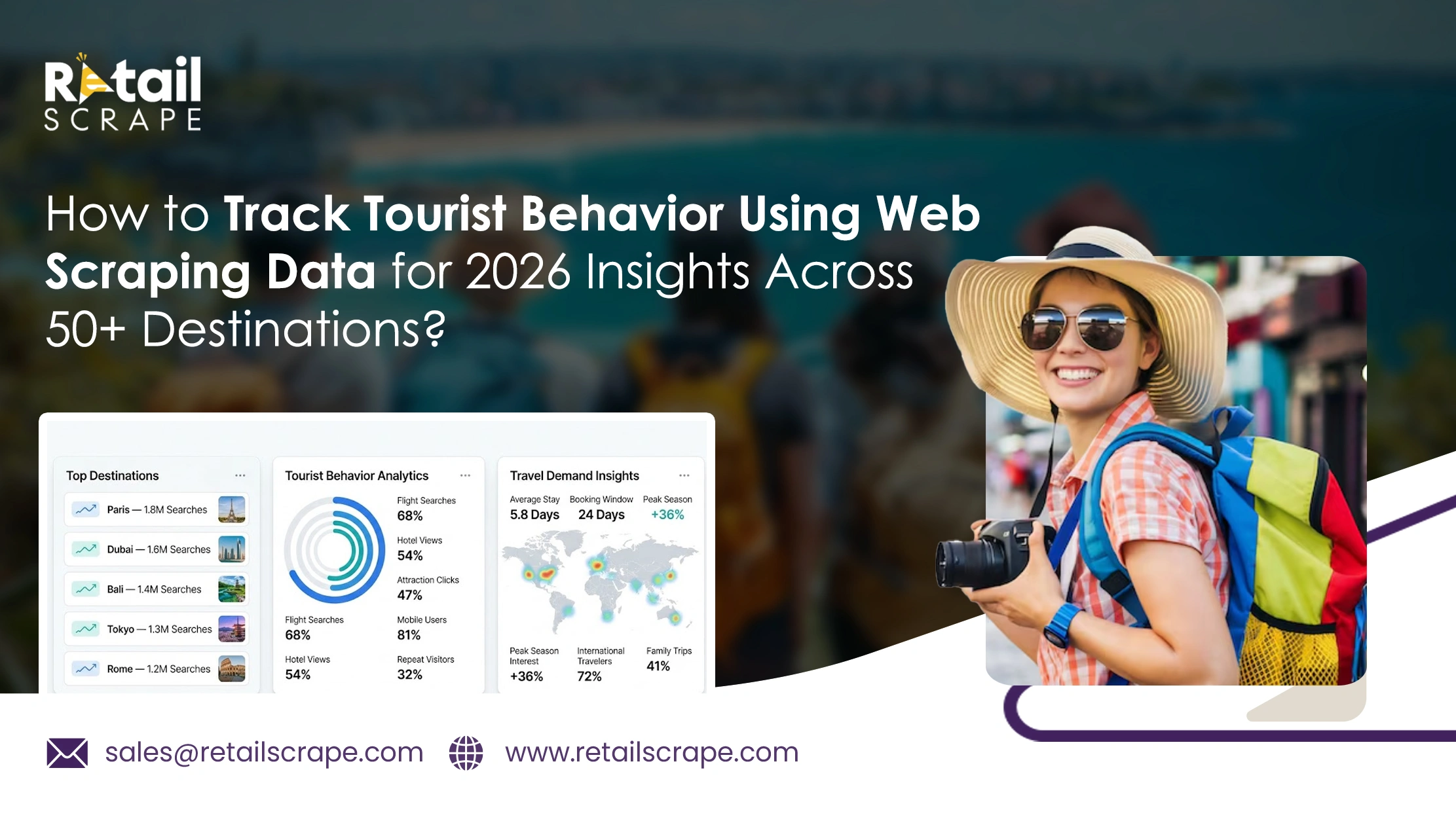 How to Track Tourist Behavior Using Web Scraping Data for 2026 Insights Across 50+ Destinations?