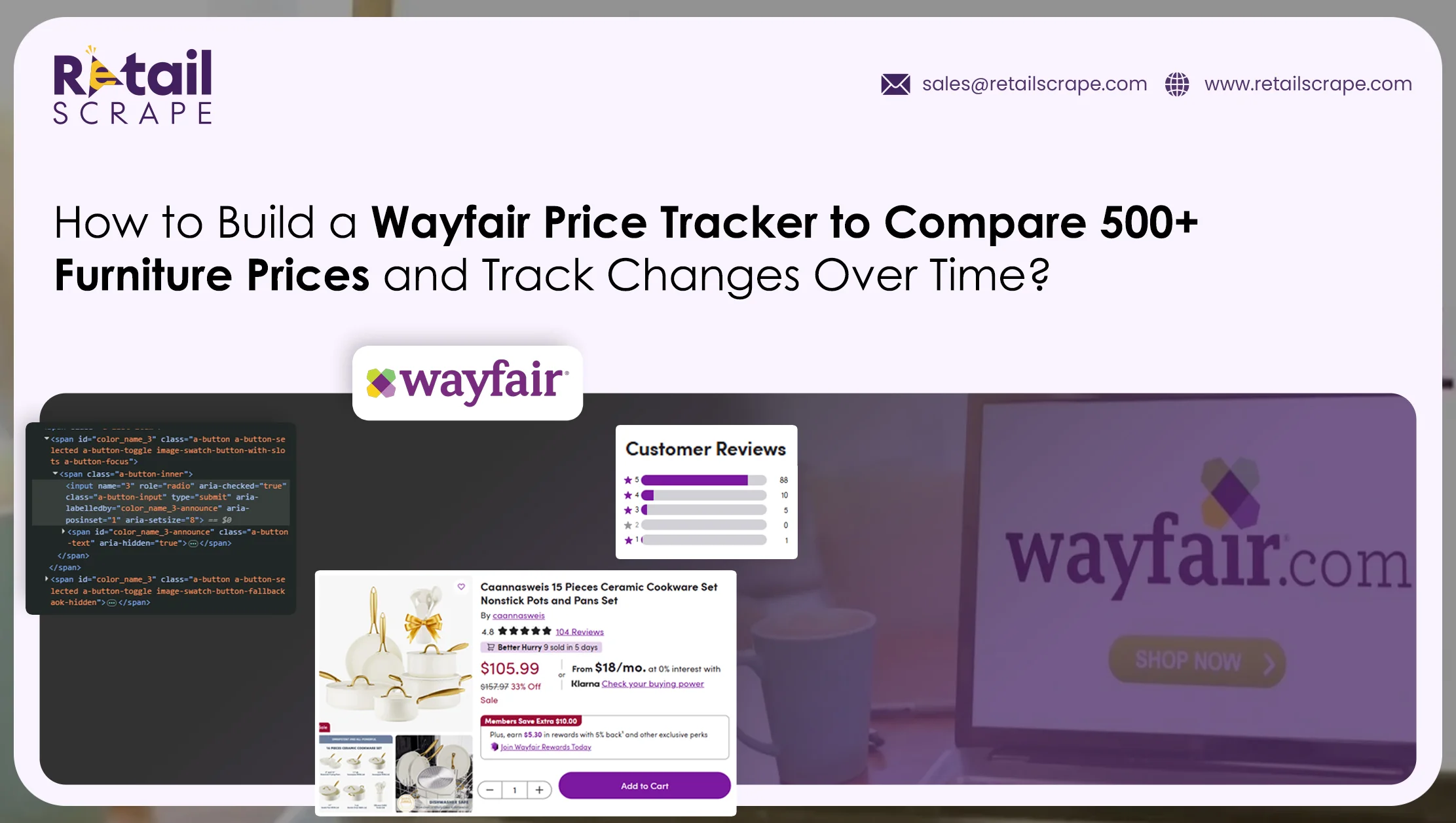 How to Build a Wayfair Price Tracker to Compare 500+ Furniture Prices and Track Changes Over Time?