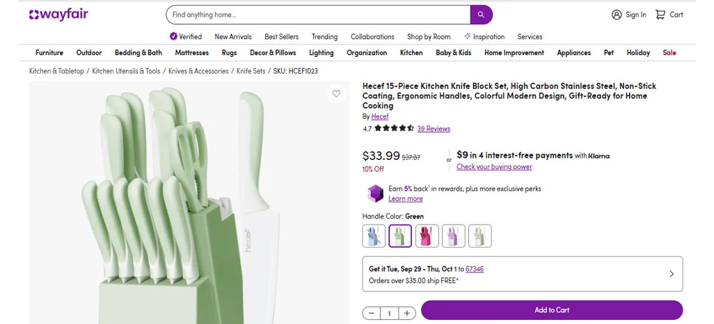Seamless Data Collection Across Hundreds of Furniture Product Listings