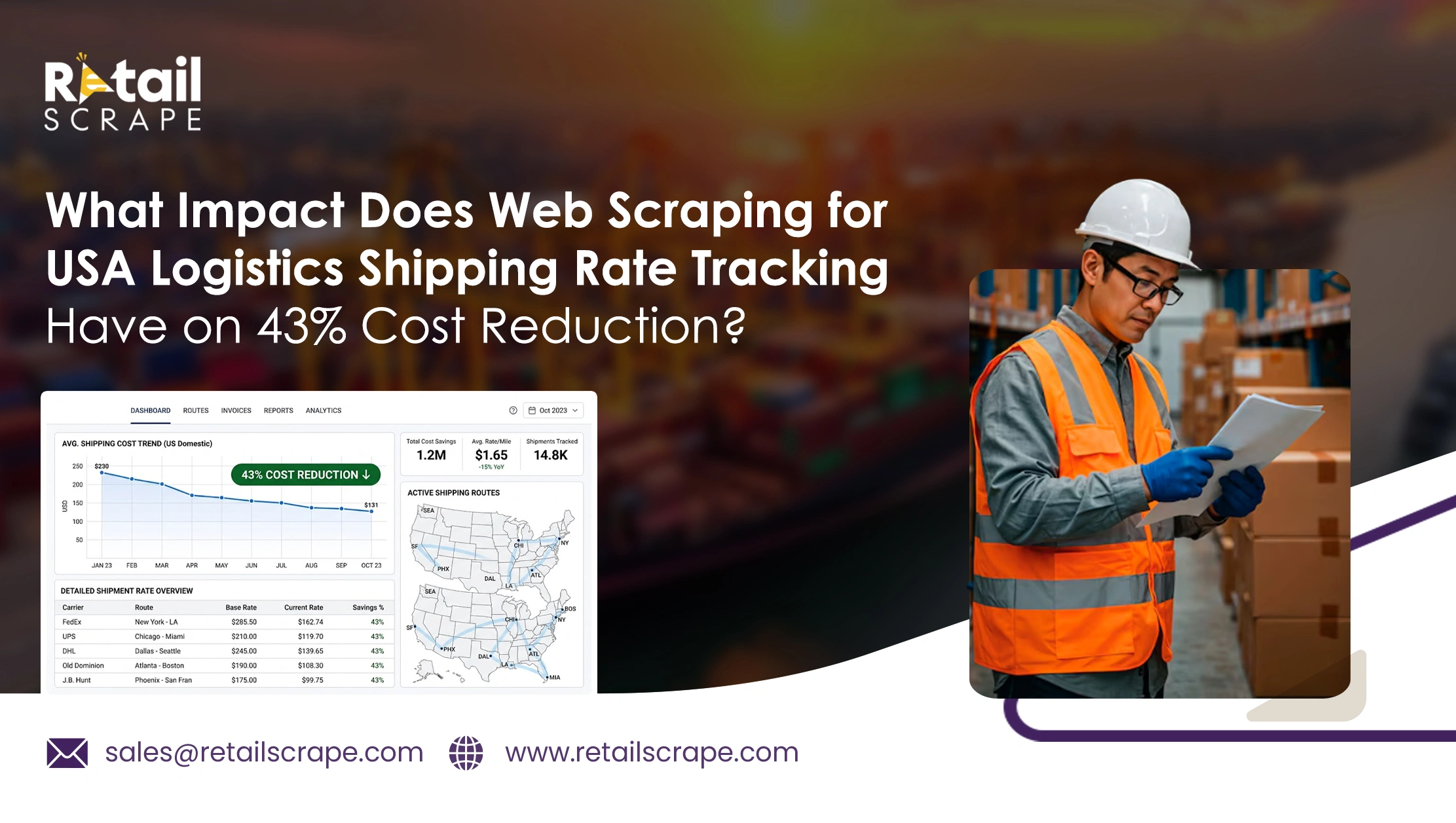 What Impact Does Web Scraping for USA Logistics Shipping Rate Tracking Have on 43% Cost Reduction?