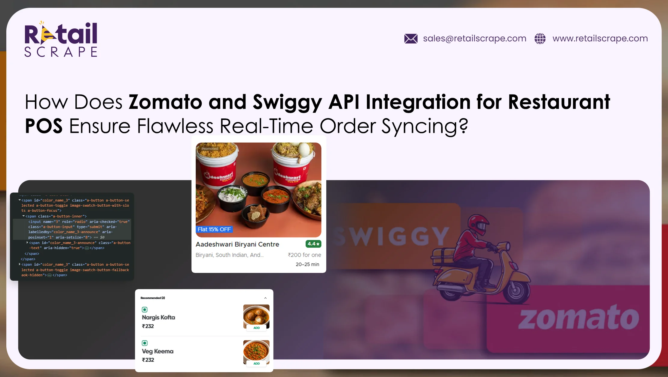 Zomato and Swiggy API Integration for Restaurant POS