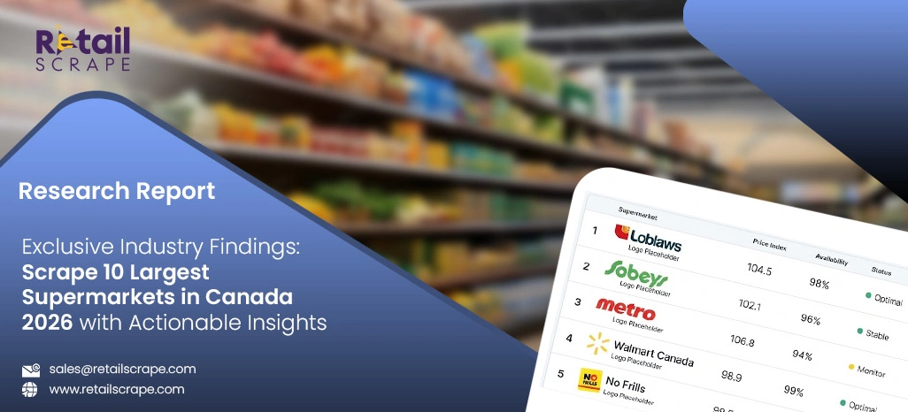 Report on Scrape 10 Largest Supermarkets in Canada 2026