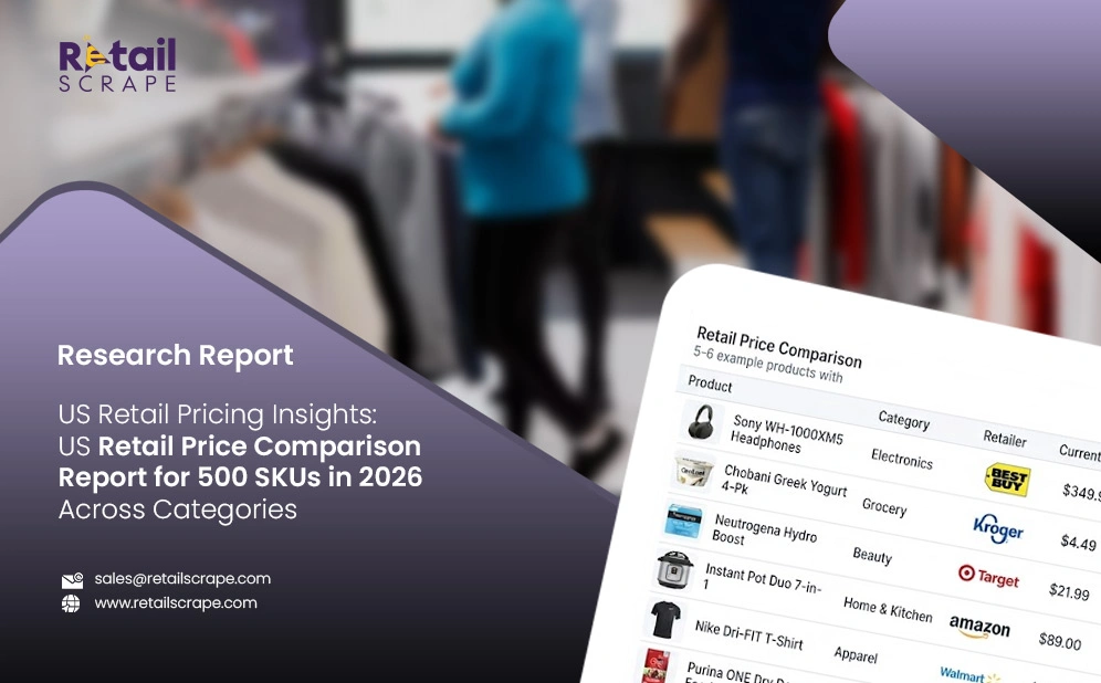 US Retail Pricing Insights: US Retail Price Comparison Report for 500 SKUs in 2026 Across Categories